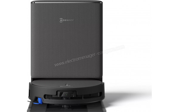 ECOVACS DEEBOT T90 Pro Omni Noir - Vue de face sur la station de chargement