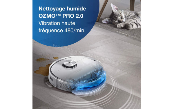 ECOVACS DEEBOT T9 - Syst&egrave;me de lavage OZMO Pro 2.0