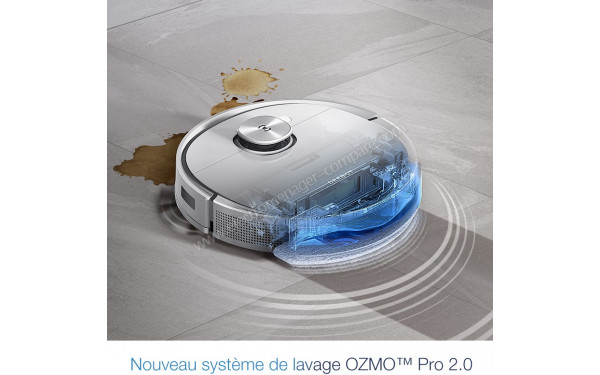 ECOVACS DEEBOT T9+ - Syst&egrave;me de lavage OZMO Pro 2.0