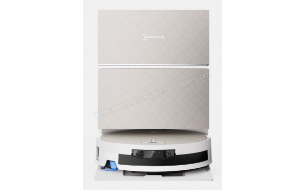 ECOVACS DEEBOT X12 Pro Omni Blanc - Vue de face avec station de chargement