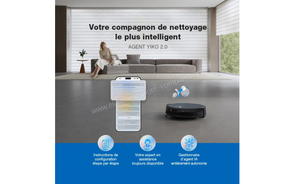 ECOVACS DEEBOT X12 Pro Omni Noir - Application pour smartphones ou tablettes