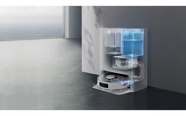 ECOVACS DEEBOT X1 OMNI Blanc - R&eacute;servoirs