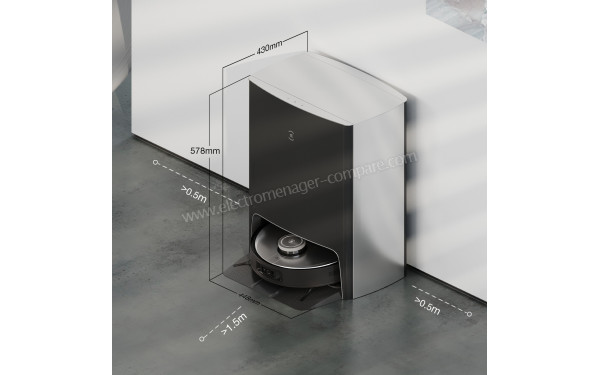ECOVACS DEEBOT X1 OMNI Gris - Dimensions