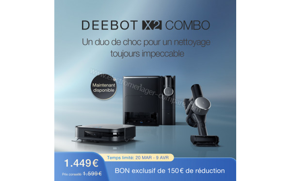 ECOVACS DEEBOT X2 COMBO Noir - Mise en situation