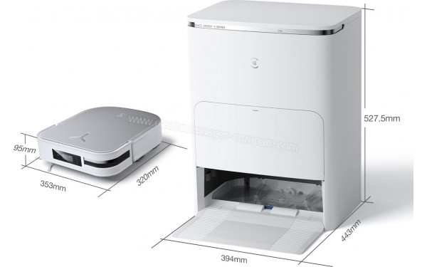 ECOVACS DEEBOT X2 OMNI Blanc - Dimensions