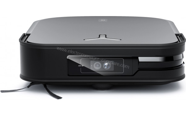 ECOVACS DEEBOT X2 OMNI Noir - Vue de face (cr&eacute;dit : Boulanger)