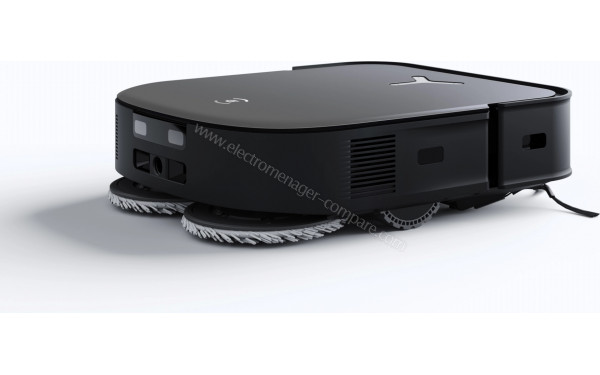 ECOVACS DEEBOT X2 OMNI Noir - Vue de profil (cr&eacute;dit : Boulanger)