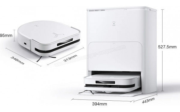 ECOVACS DEEBOT X5 Omni Blanc - Dimensions