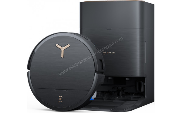 ECOVACS DEEBOT X9 Pro Omni Noir - Vue de dessus avec base de chargement