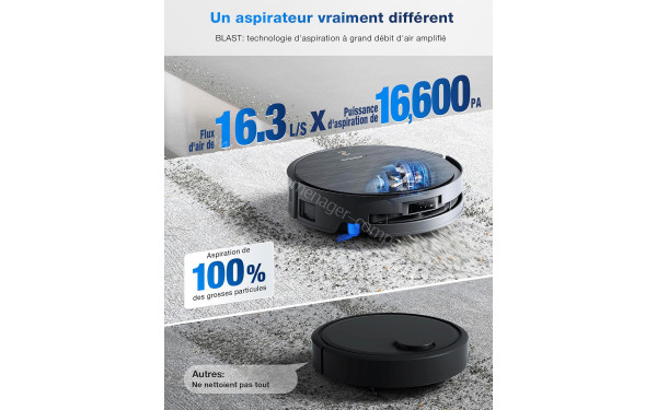 ECOVACS DEEBOT X9 Pro Omni Noir - Puissance d'aspiration