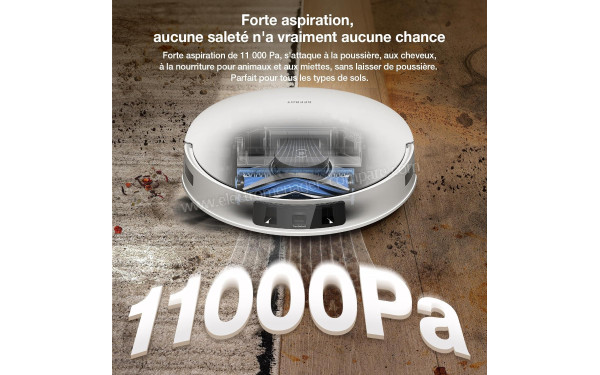 ECOVACS DEEBOT T30S Blanc - Puissance d'aspiration 