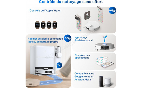 ECOVACS DEEBOT T30S Combo Blanc - Mise en situation