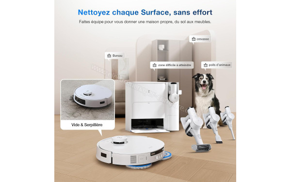 ECOVACS DEEBOT T30S Combo Blanc - Mise en situation