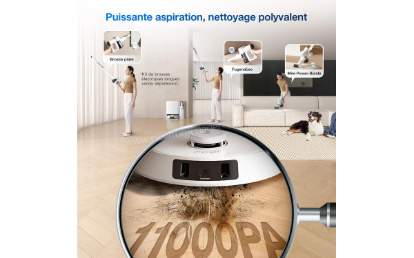 ECOVACS DEEBOT T30S Combo Blanc - Aspiration puissante