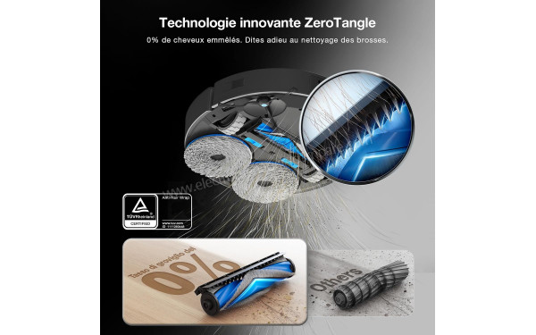 ECOVACS DEEBOT T30S Combo Blanc - Technologie ZeroTangle