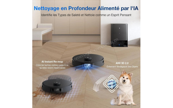 ECOVACS DEEBOT T30S Pro Omni Gen2 Noir - Nettoyage en profondeur optimis&eacute; par l'IA