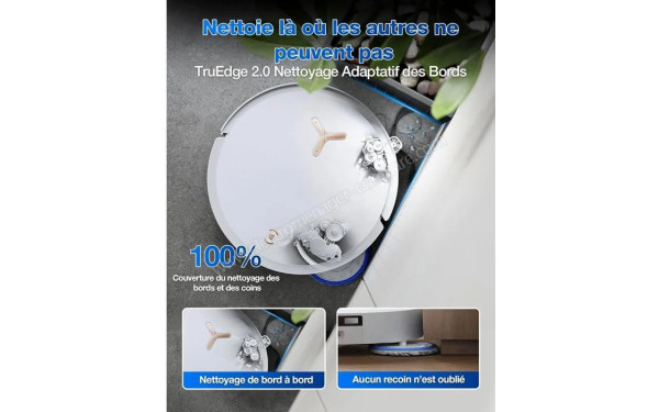 ECOVACS DEEBOT T50 Max Pro Omni Gen 2 Blanc - Technologie TrueEdge 2.0