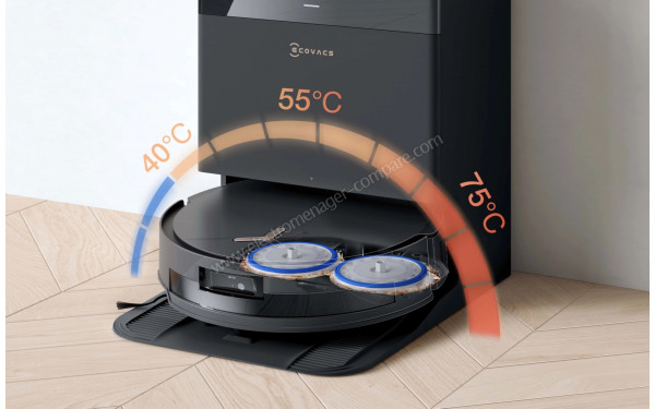 ECOVACS DEEBOT T50 Max Pro Omni Noir - Auto-nettoyage des serpill&egrave;res