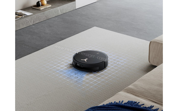 ECOVACS DEEBOT T50 Max Pro Omni Noir - Augmentation automatique de l�aspiration pour les tapis