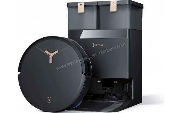 ECOVACS DEEBOT T50 Max Pro Omni Noir - Vue de dessus avec base de chargement