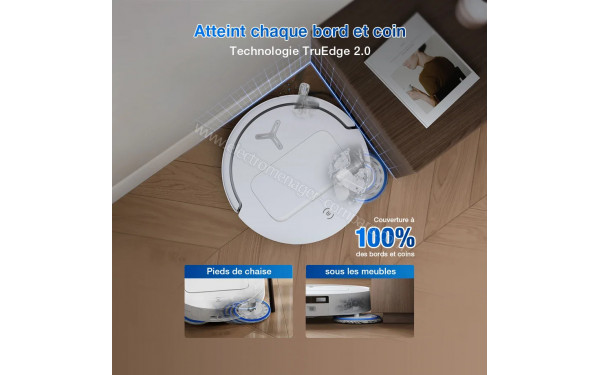 ECOVACS DEEBOT T50 OMNI Gen2 Blanc - Technologie TruEdge 2.0