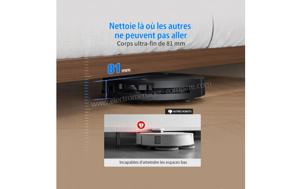 ECOVACS DEEBOT T50 OMNI Gen3 Noir - Dimensions