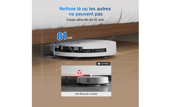ECOVACS DEEBOT T50 Pro Omni Gen2 Blanc - Dimensions