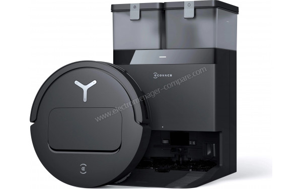 ECOVACS DEEBOT T50 Pro Omni Noir - Vue de dessus avec base de chargement