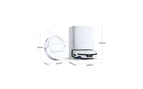 ECOVACS DEEBOT T90 Max Omni Blanc - Dimensions