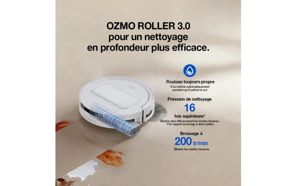 ECOVACS DEEBOT T90 Max Omni Blanc - OZMO ROLLER 3.0