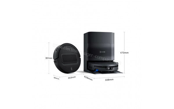 ECOVACS DEEBOT T90 Max Omni Noir - Dimensions
