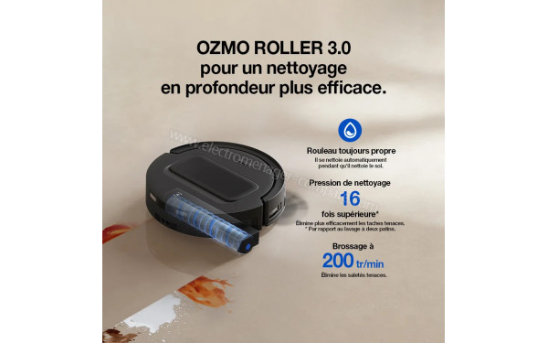 ECOVACS DEEBOT T90 Max Omni Noir - OZMO ROLLER 3.0