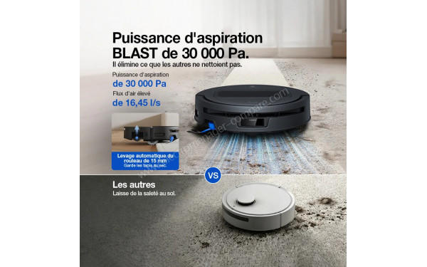 ECOVACS DEEBOT T90 Max Omni Noir - Puissance d'aspiration