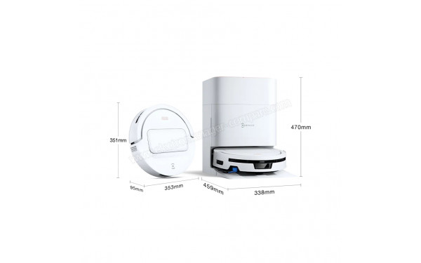 ECOVACS DEEBOT T90 Max Pro Omni Blanc - Dimensions