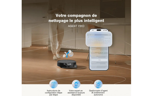ECOVACS DEEBOT T90 PRO OMNI Care Kit Noir - Application pour smartphones ou tablettes