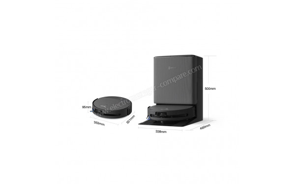 ECOVACS DEEBOT T90 PRO OMNI Care Kit Noir - Dimensions