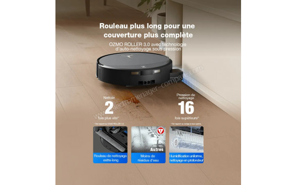 ECOVACS DEEBOT T90 PRO OMNI Care Kit Noir - OZMO ROLLER 3.0