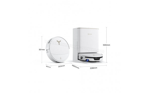 ECOVACS DEEBOT T90S Pro Omni Blanc - Dimensions