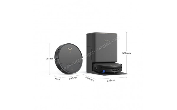 ECOVACS DEEBOT T90S Pro Omni Noir - Dimensions