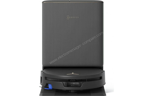 ECOVACS DEEBOT T90S Pro Omni Noir - Vue de face sur la station de chargement