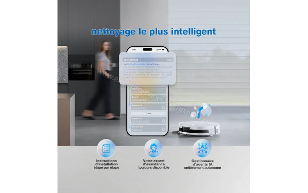 ECOVACS DEEBOT X11 Pro Omni Blanc - Application pour smartphones ou tablettes