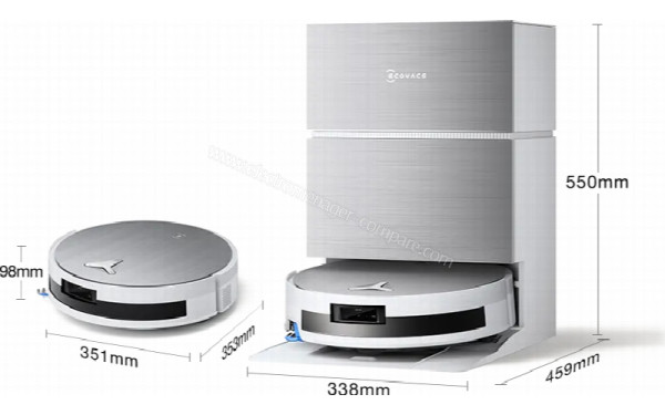 ECOVACS DEEBOT X11 Pro Omni Blanc - Dimensions