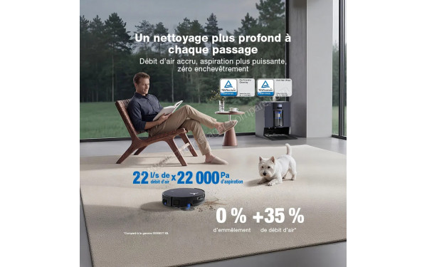 ECOVACS DEEBOT X12 OmniCyclone Care Complete Noir - Mise en situation