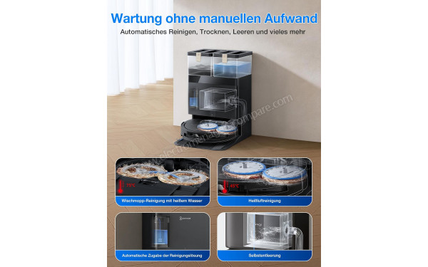 ECOVACS DEEBOT T50 Pro Omni Gen3 Care kit Noir - Mise en situation