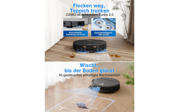ECOVACS DEEBOT T50 Pro Omni Gen3 Care kit Noir - Mise en situation