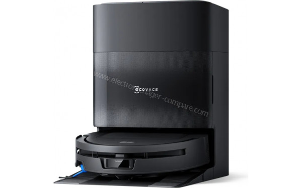 ECOVACS DEEBOT T90 Max Pro Omni Noir - Vue de 3/4 droite sur la base de chargement