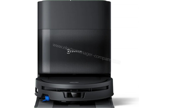 ECOVACS DEEBOT T90 Max Pro Omni Noir - Vue de face sur la base de chargement