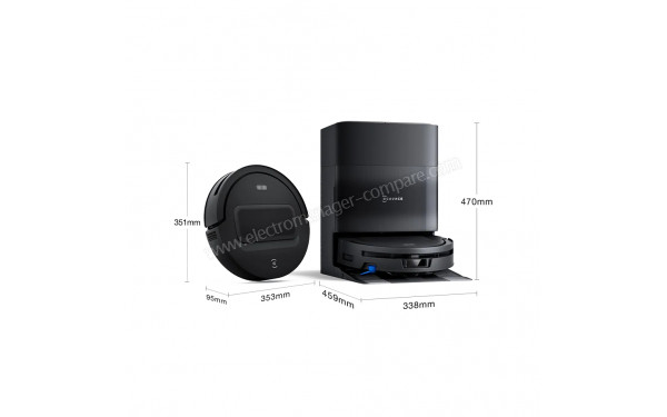 ECOVACS DEEBOT T90 Max Pro Omni Noir - Dimensions