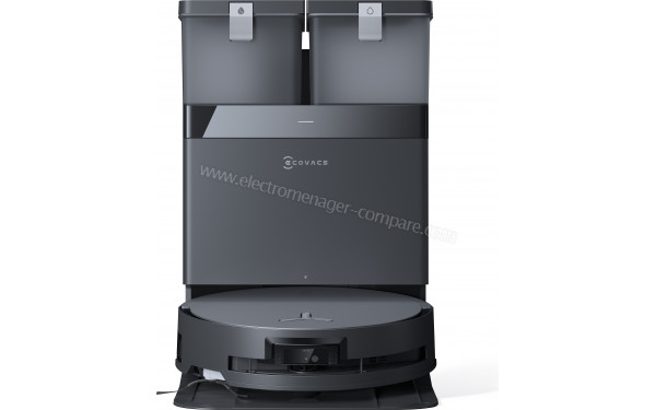 ECOVACS DEEBOT X8 Omni Noir - Vue de face sur la station de chargement