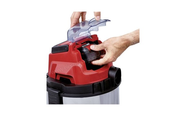 EINHELL TC-VC 18/20 Li S - Vue de l'insertion batterie